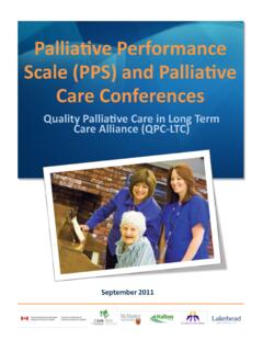 Palliative Performance Scale PPS and Palliative Care ...