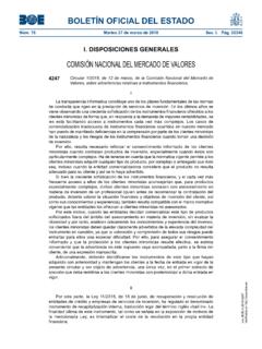 COMISI&#211;N NACIONAL DEL MERCADO DE VALORES
