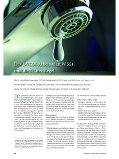 Das DVGW-Arbeitsblatt W 551 und die 3-Liter-Regel