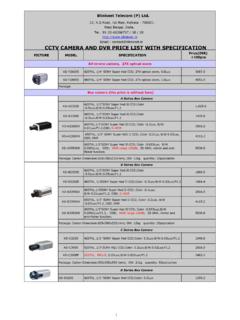 CCTV CAMERA AND DVR PRICE LIST WITH SPECIFICATION
