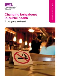 Changing behaviours in public health