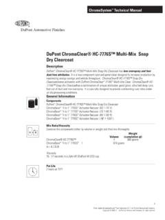 DuPont ChromaClear&#174; HC-7776S™ Multi-Mix Snap …