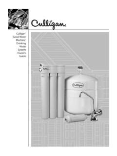 Culligan Good Water Water System Owners Guide