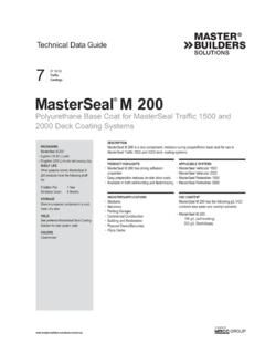 Traffic Coatings MasterSeal M 200 - Master Builders Solutions