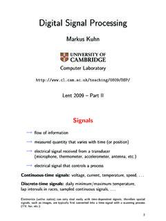 Digital Signal Processing - University of Cambridge