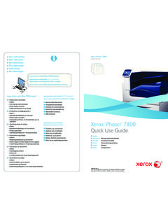 Xerox Phaser 7800 Quick Use Guide