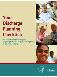 Your Discharge Planning Checklist - Home - Centers for ...