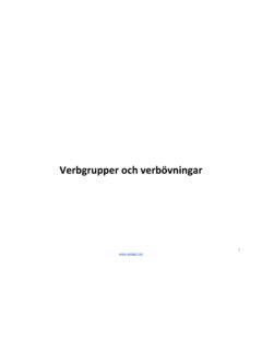 Verbgrupper och verb&#246;vningar - Aso Asingers SFI-sida