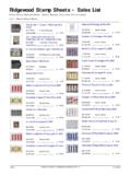 Ridgewood Stamp Sheets - Sales List - smilers …
