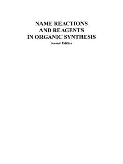 NAME REACTIONS AND REAGENTS IN ORGANIC SYNTHESIS