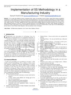 Implementation of 5S Methodology in a Manufacturing …