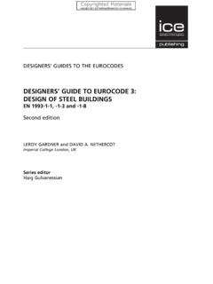 DESIGNERS’ GUIDE TO EUROCODE 3: DESIGN OF STEEL …