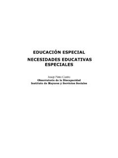 EDUCACI&#211;N ESPECIAL / NECESIDADES EDUCATIVAS …
