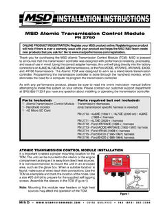 MSD Atomic Transmission Control Module PN 2760 - Holley