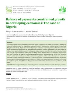 Balance of payments constrained growth in developing ...
