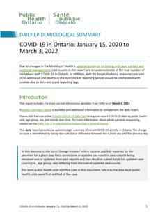 COVID-19 in Ontario: January 15, 2020 to March 3, 2022