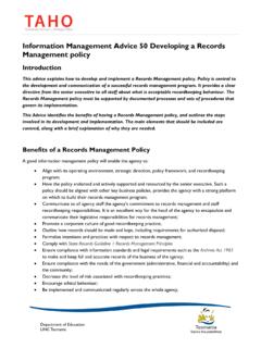 Developing a Records Management policy