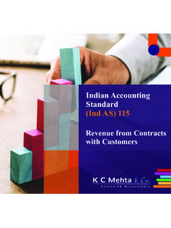 Indian Accounting Standard (Ind AS) 115 - K C Mehta &amp; Co