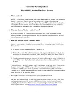 Frequently Asked Questions About HUD’s Section 3 Business ...