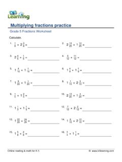 Multiplying fractions practice - k5learning.com