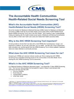 The AHC Health-Related Social Needs Screening Tool