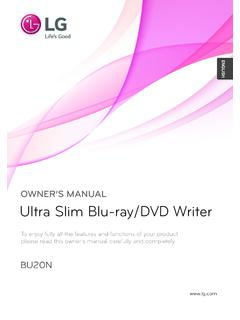 OWNER’S MANUAL Ultra Slim Blu-ray/DVD Writer