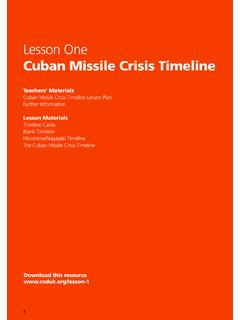 Cuban Missile Crisis Timeline