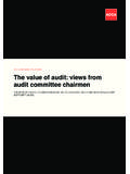 The value of audit: views from audit committee …