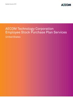 AECOM Technology Corporation Employee Stock Purchase …
