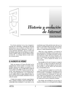 Historia y evoluci&#243;n de Internet - ACTA