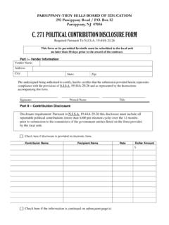 C. 271 POLITICAL CONTRIBUTION DISCLOSURE FORM