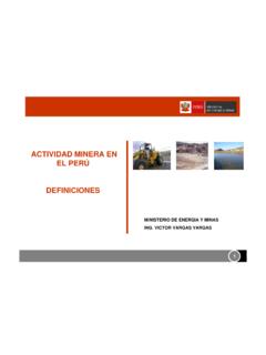 ACTIVIDAD MINERA EN EL PER&#218; DEFINICIONES