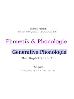 Phonetik &amp; Phonologie - uni-bielefeld.de