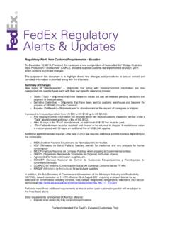 Regulatory Alert: New Customs Requirements …