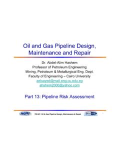 Oil and Gas Pipeline Design, Maintenance and Repair