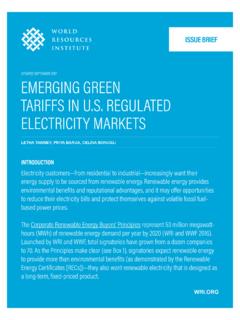 EMERGING GREEN TARIFFS IN U.S. REGULATED ELECTRICITY …