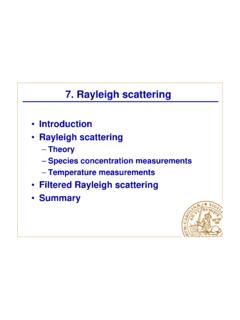 Filtered Rayleigh scattering Summary