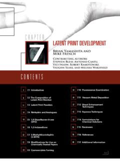 C H A P T E R LATENT PRINT DEVELOPMENT - Office of Justice ...