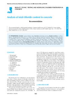 Analysis of total chloride content in concrete - RILEM