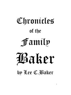 Chronicles of the Family Baker - mikebaker.com