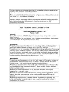 Post Traumatic Stress Disorder (PTSD) - UCL