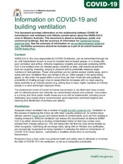 Information on COVID-19 and building ventilation