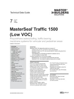 MasterSeal&#174; Traffic 1500 (Formerly Sonoguard System ...