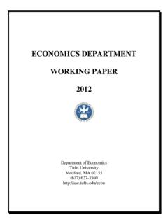 ECONOMICS DEPARTMENT WORKING PAPER 2012