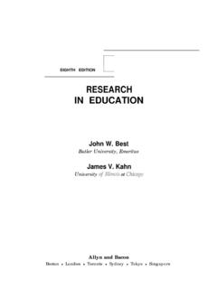 RESEARCH IN EDUCATION - ODU - Old Dominion …