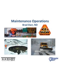 Maintenance Operations - AASHTO