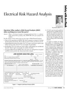 Electrical Risk Hazard Analysis - TDE