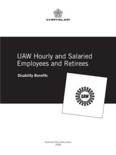 UAW Hourly and Salaried Employees and Retirees