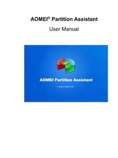 User Manual - AOMEI Partition Assistant | Partition ...
