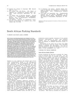 South African Parking Standards